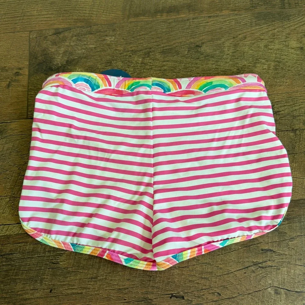 Hatley Striped RBW Swim Short Kids Size 8 Pink‎ WRK1187